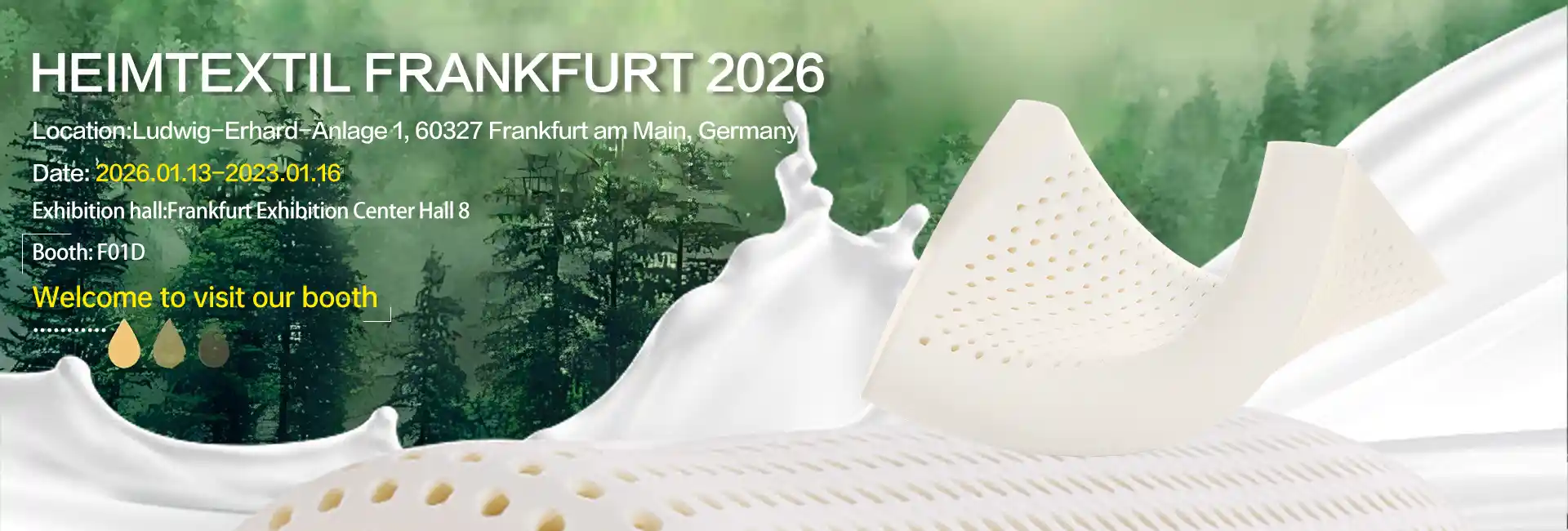 Gati për Panairin Ndërkombëtar të Tekstileve të Shtëpisë dhe Tregtisë 2026? Vizitoni Jiasheng Latex në F01D